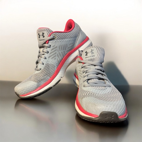 Under Armour Women's Training Sneaker in Gray and Pink - Picture 4 of 5